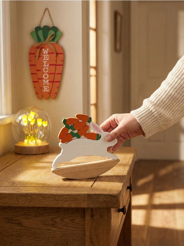 Sinsay - Decorațiune de Paște în picioare în formă de iepuraș cu morcovi - multicolor