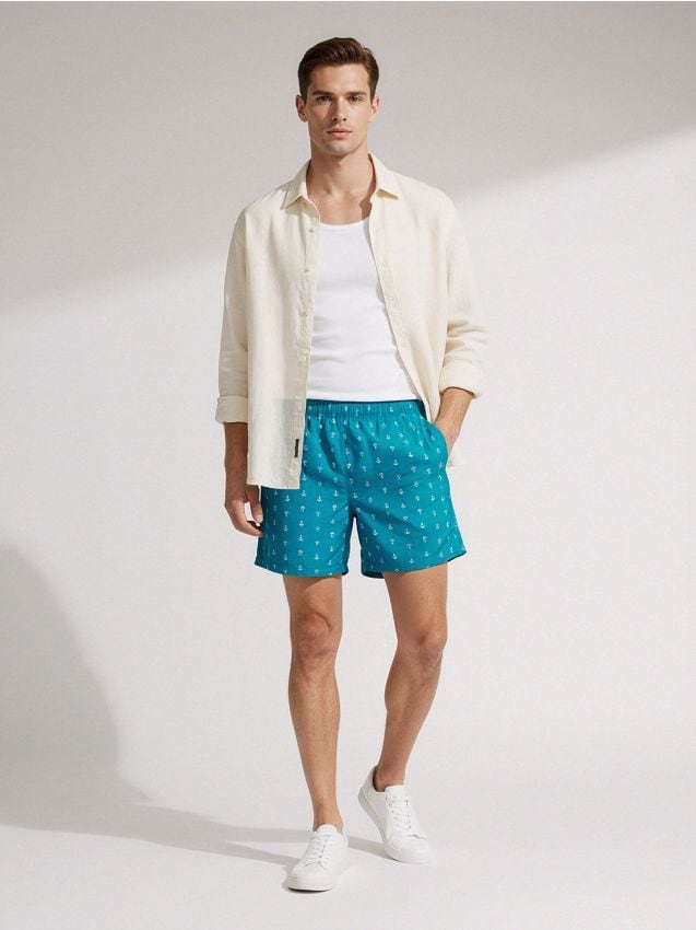 Sinsay - Șort de baie - albastru