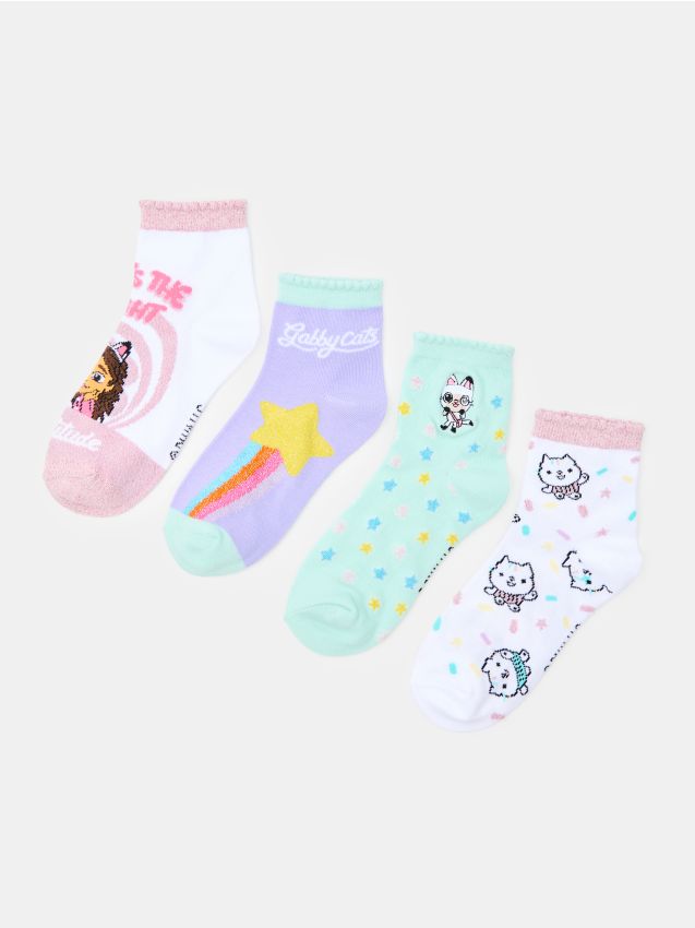 Sinsay - Pamučne čarape 4-pack Gabby's Dollhouse