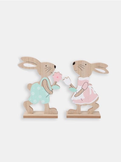 Sada velikonočních dekorativních zajíců 2 kusy