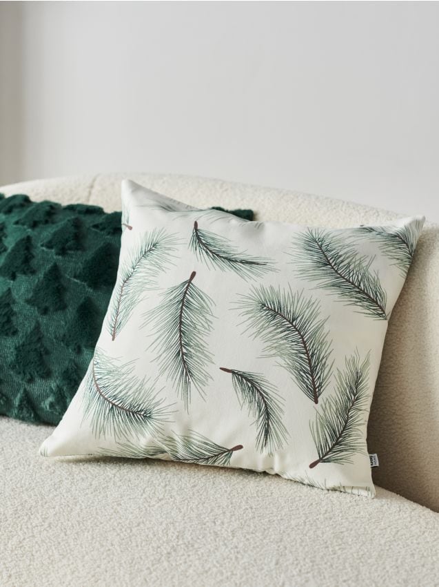 Sinsay - Zimná obliečka na vankúš s motívom vetvičiek - krémová