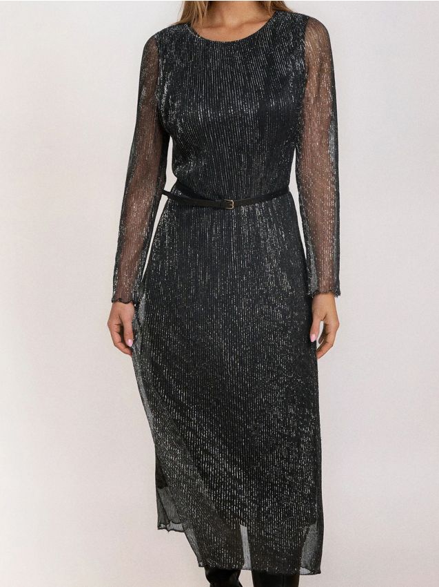 Sinsay - Košeľové šaty - strieborná