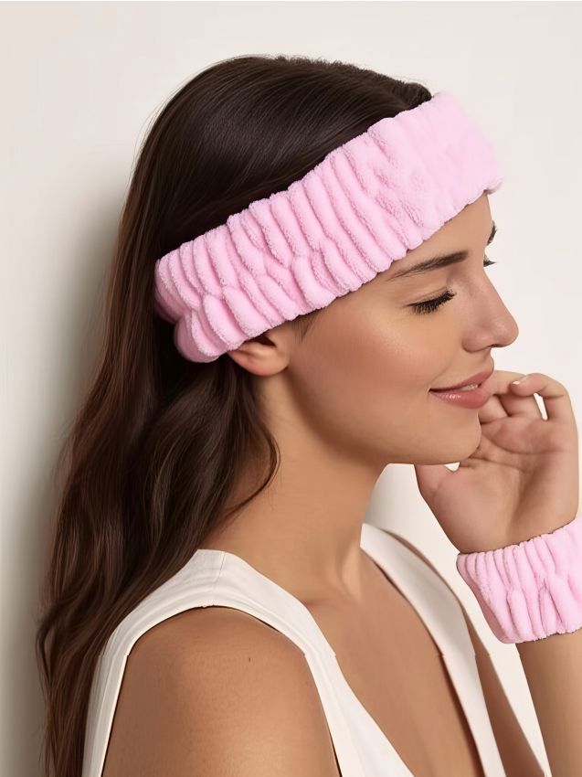 Sinsay - Bentiță și manșete cosmetice - roz-pastel