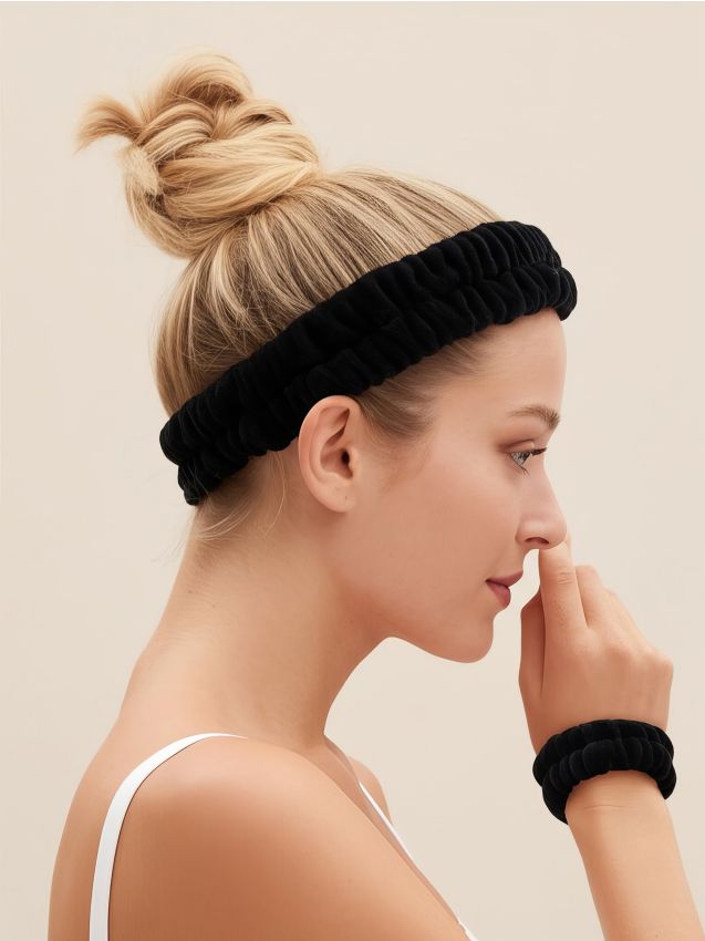 Sinsay - Bentiță și manșete cosmetice - negru