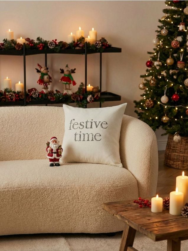 Sinsay - Husă de pernă cu motiv de Crăciun - altele