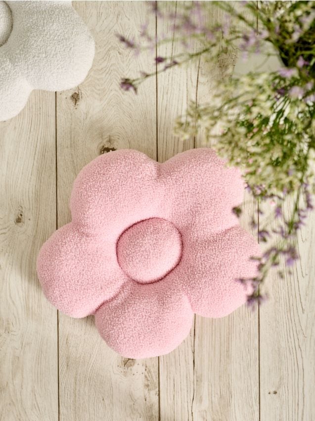 Cuscino decorativo a forma di fiore - rosa pastello