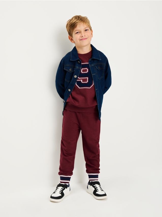 Sinsay - Súprava mikiny a nohavíc - bordová