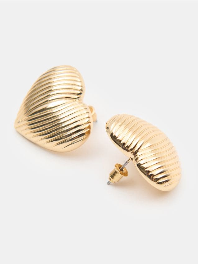 Orecchini a forma di cuore - oro