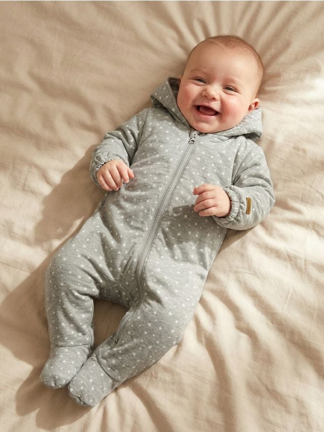 Sinsay - Salopetă cu glugă - gri deschis