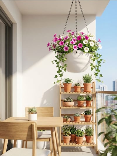 Ümmargune rippuv lillepott