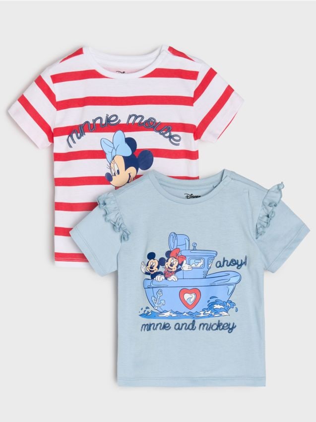 Sinsay - Tricouri din bumbac 2 pack Minnie Mouse - crem