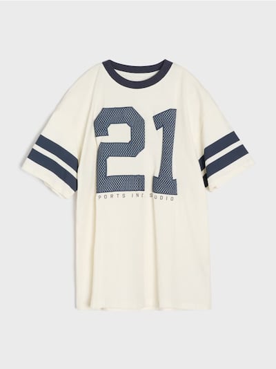 Βαμβακερό μπλουζάκι με στάμπα