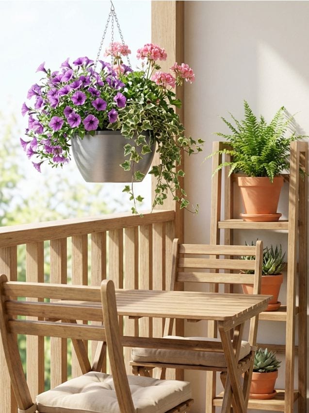 Sinsay - Ghiveci rotund suspendat - gri-neutru