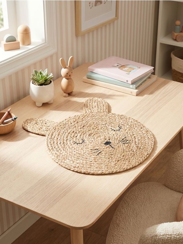 Sinsay - Suport de masă împletit cu motiv de iepure - bej