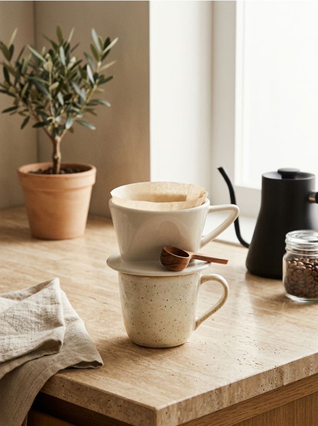 Sinsay - Dripper ceramic pentru prepararea cafelei - alb