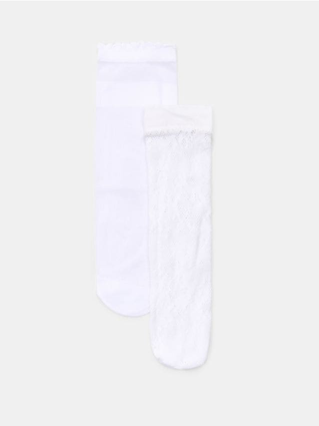 Sinsay - Set de 2 perechi de șosete - alb