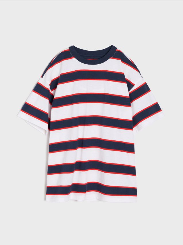 Sinsay - Памучна Тениска На Райета