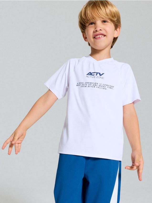 Sinsay - Tricou sportiv Active - alb