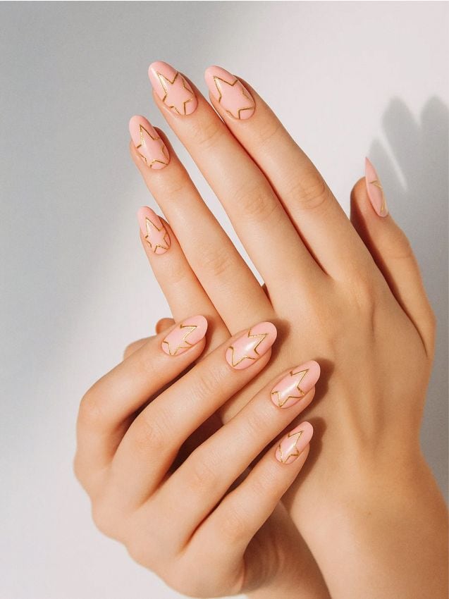 Sinsay - Umelé nechty v tvare mandlí - zlatá