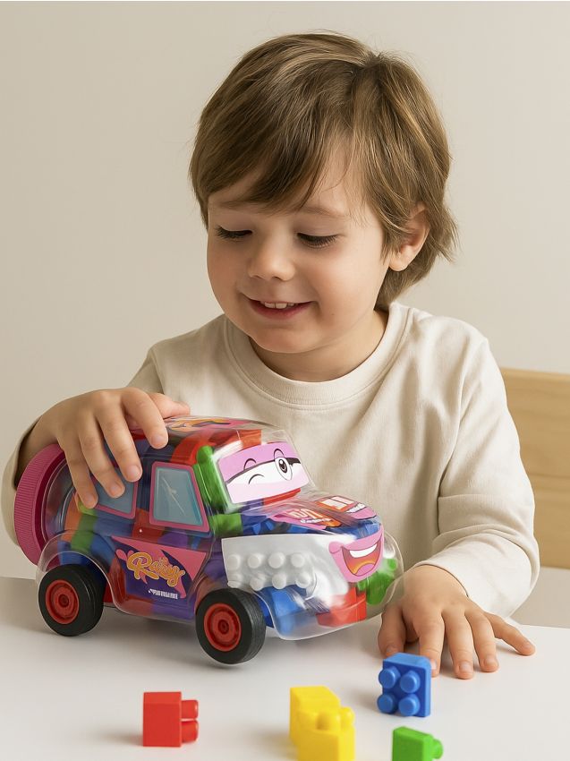 Sinsay - Set de cărămizi într-un recipient decorativ - roz-trandafiriu