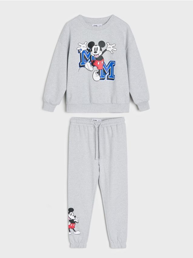 Sinsay - Set: hanorac și pantaloni din material terry Mickey Mouse - multicolor