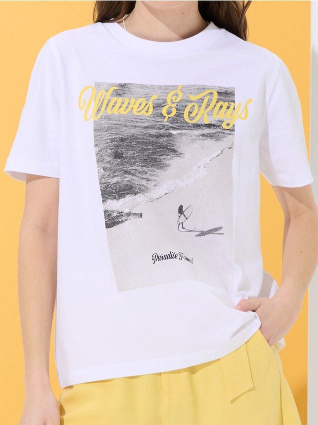 Puuvillane t-särk pildiga - SINSAY