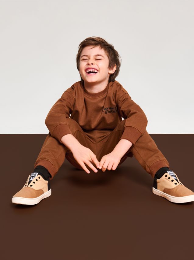 Sinsay - Súprava mikiny a nohavíc - hnedá