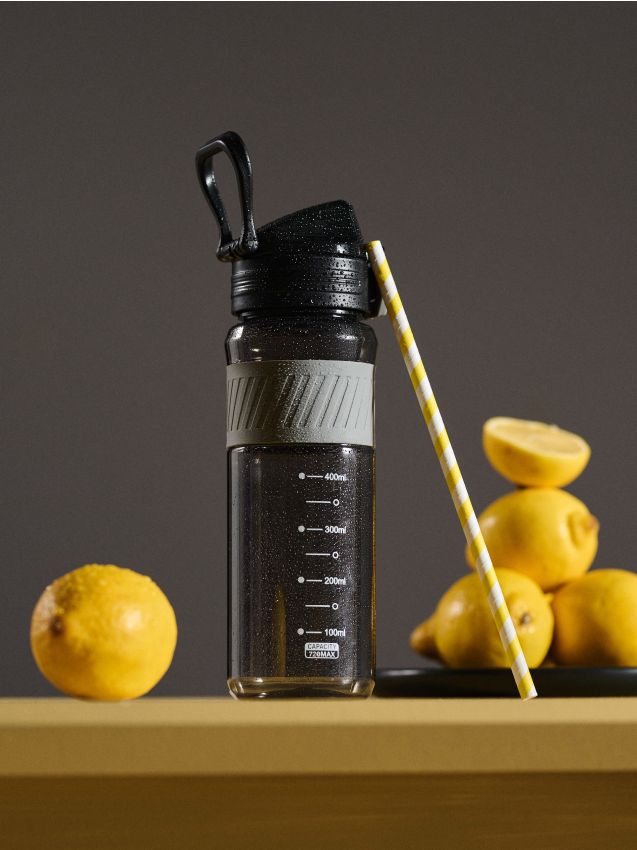 Sinsay - Bidon cu gradație și mâner - negru