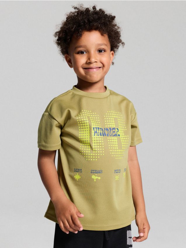 Sinsay - Tricou loose fit cu imprimeu Active - negru-antracit