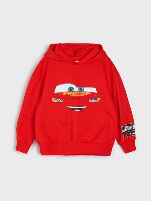 Sinsay - Bluza Lejeră din French Terry cu Imprimare Cars - roșu