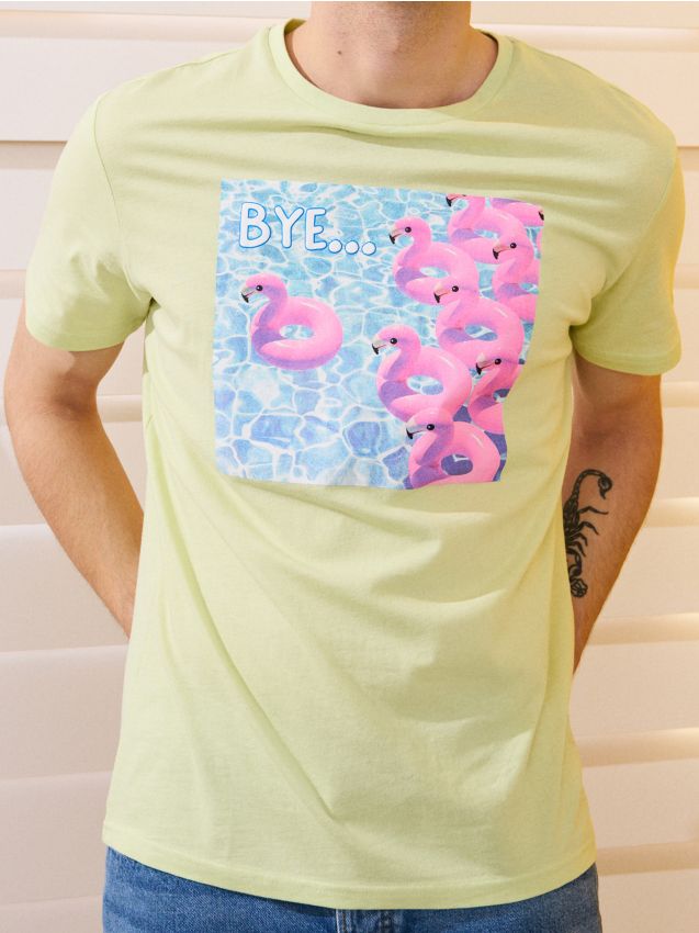 Sinsay - Tricou - verde-pal