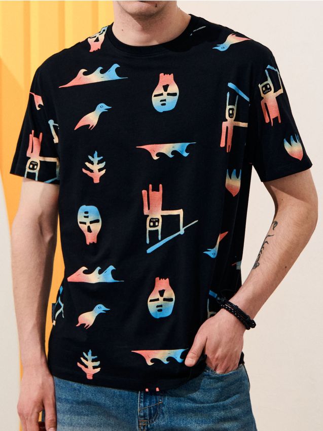 Sinsay - Tricou - negru