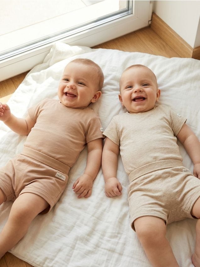Sinsay - Șorturi din bumbac 2 pack - bej