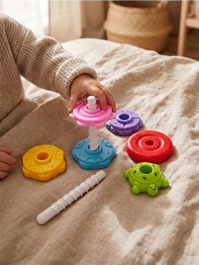 Sinsay - Set educativ pentru sortarea și înșirarea formelor 8 pack - multicolor