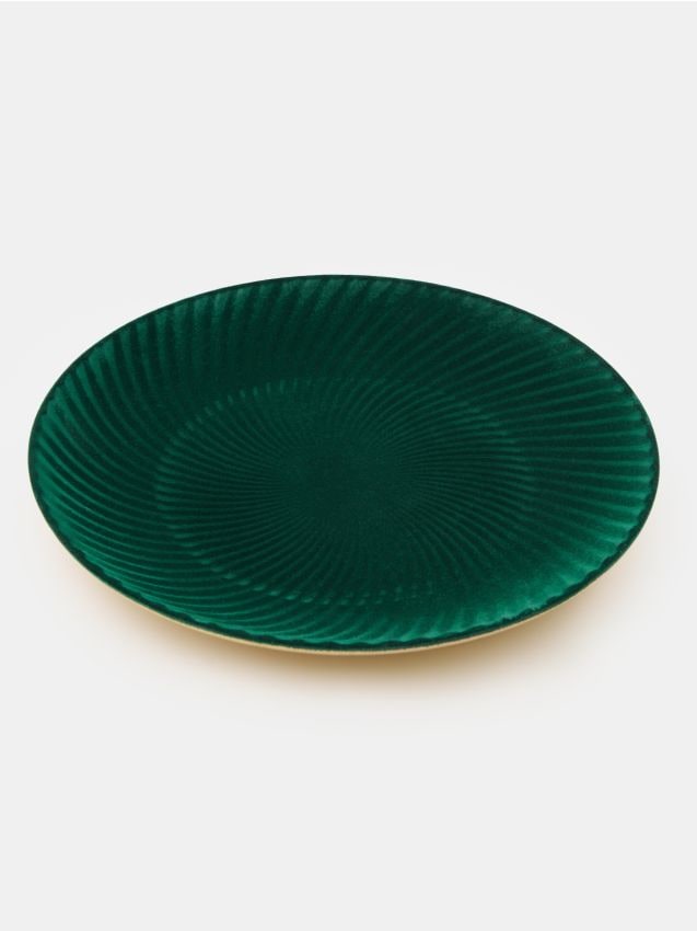 Sinsay - Tavă decorativă striată - verde-închis