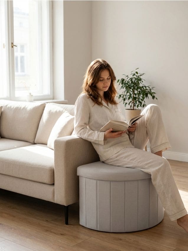 Sinsay - Puf cu funcție de depozitare - bej