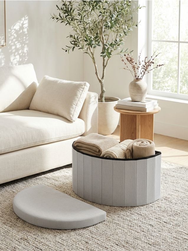 Sinsay - Puf cu funcție de depozitare - bej