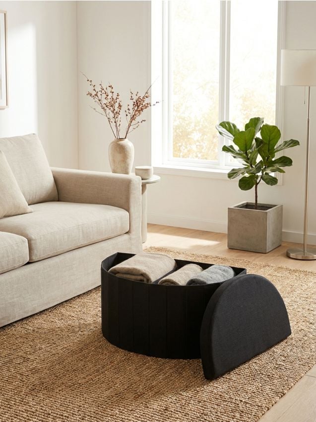 Sinsay - Puf cu funcție de depozitare - negru