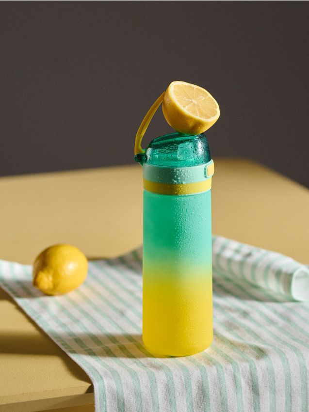 Sinsay - Sticlă de apă ombre cu blocare - verde-pal