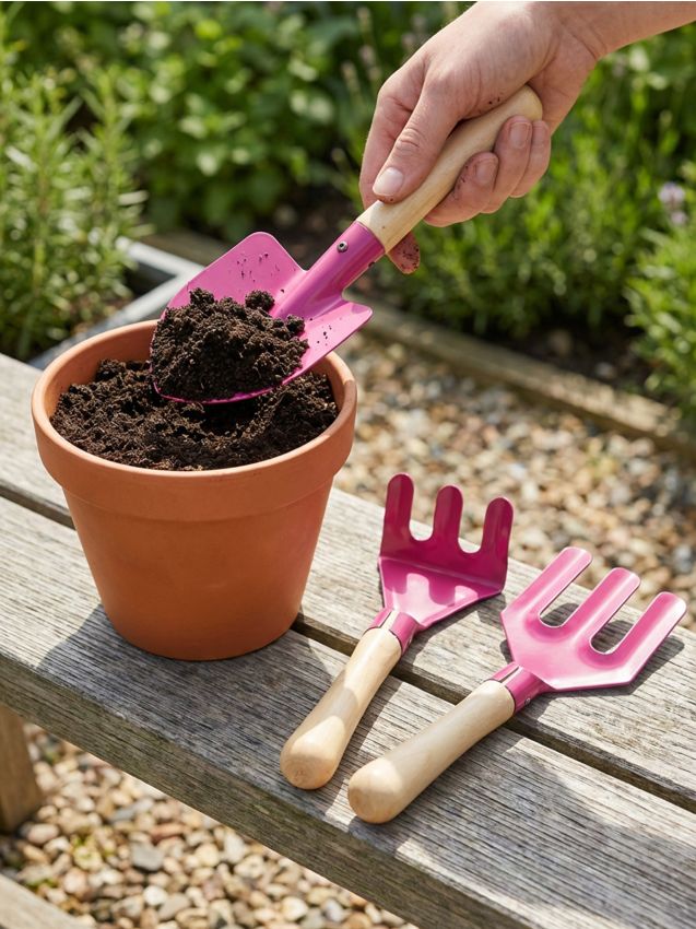 Sinsay - Set de unelte de grădină 3 pack - roz