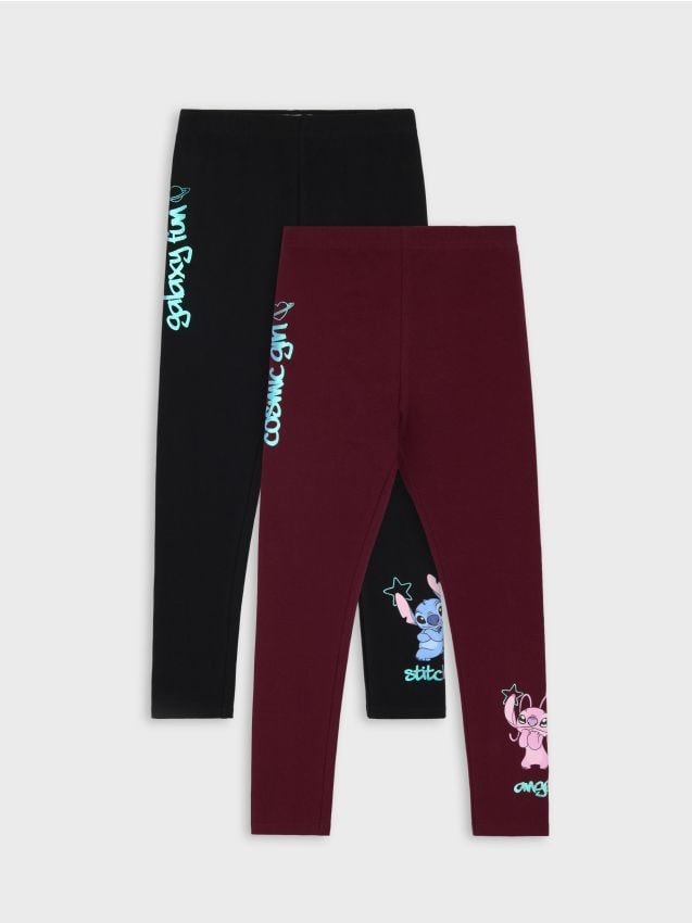 Sinsay - Set 2 colanți din bumbac Stitch - multicolor
