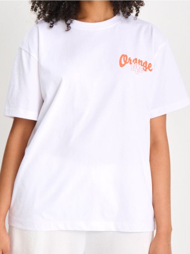 Sinsay - Oversize tričko - biela