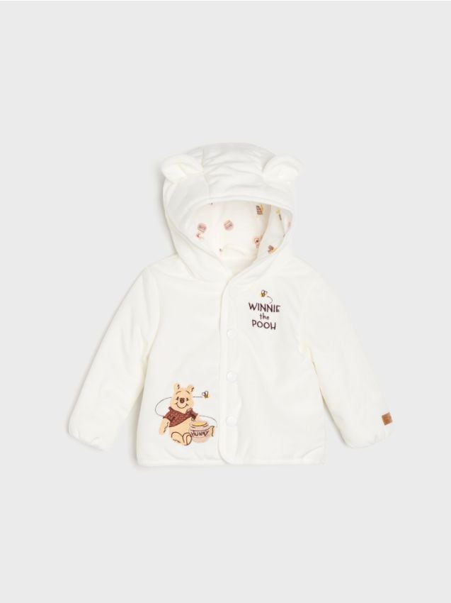 Sinsay - Kurtka z kapturem Winnie the Pooh - kremowy