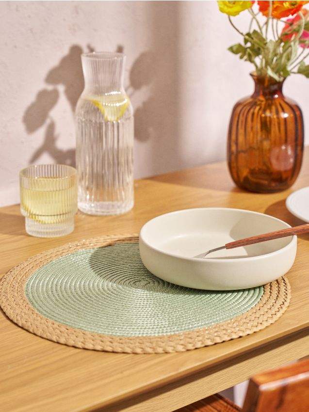 Sinsay - Suport de masă împletit - verde-deschis