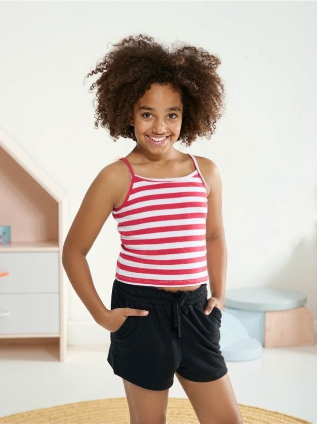 Sinsay - Tricou cu dungi cu dungi din bumbac - multicolor