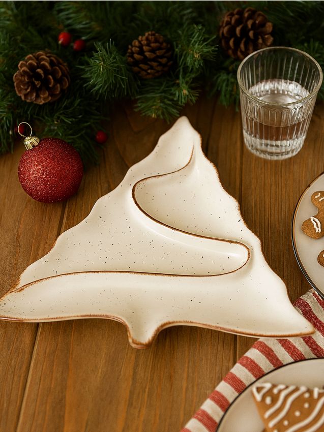 Sinsay - Vianočný dekoratívny podnos v tvare vianočného stromčeka - viacfarebná