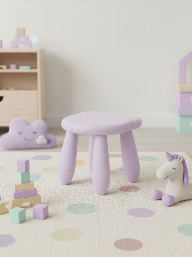 Sinsay - Taburet cu șezut în formă de urs - roz-pastel