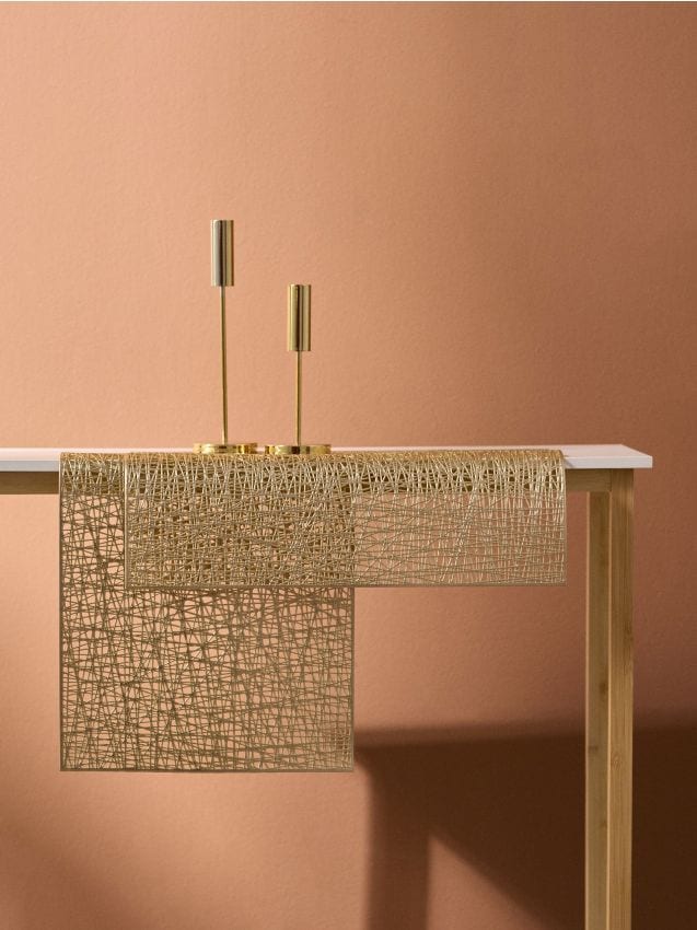 Set di tovagliette traforate 2 pezzi - oro