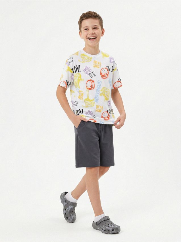 Sinsay - Tricou din bumbac cu model SpongeBob - alb