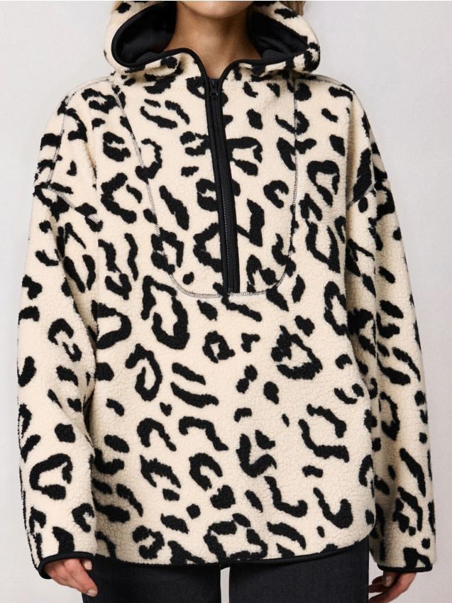 Sinsay - Hanorac sherpa - multicolor